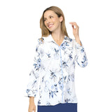 Habitat Floral-Print Shaped Shirt in Cornflower - 47417-CN