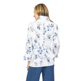 Habitat Floral-Print Shaped Shirt in Cornflower - 47417-CN