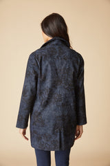 Habitat Luxe Cord Paris Car Coat - NAVY - image 2