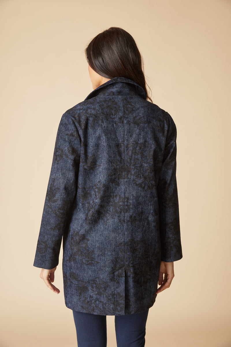 Habitat Luxe Cord Paris Car Coat - NAVY - image 2