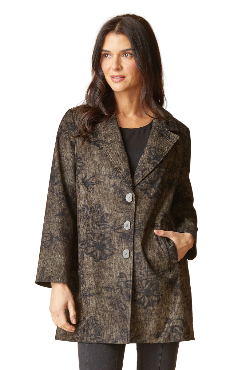 Habitat Luxe Cord Paris Car Coat - UMBER - image 1