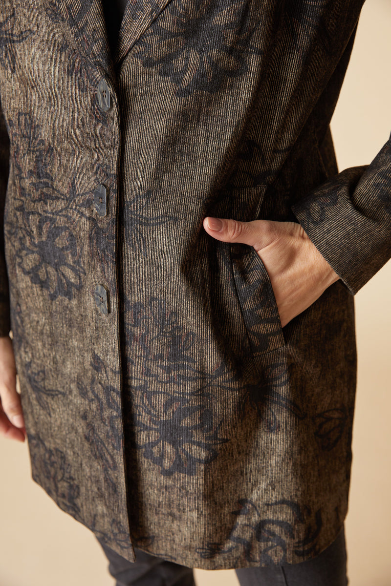 Habitat Luxe Cord Paris Car Coat - UMBER - image 3