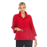 Patch Trim Shirt/Jacket in Red - 3649-RD