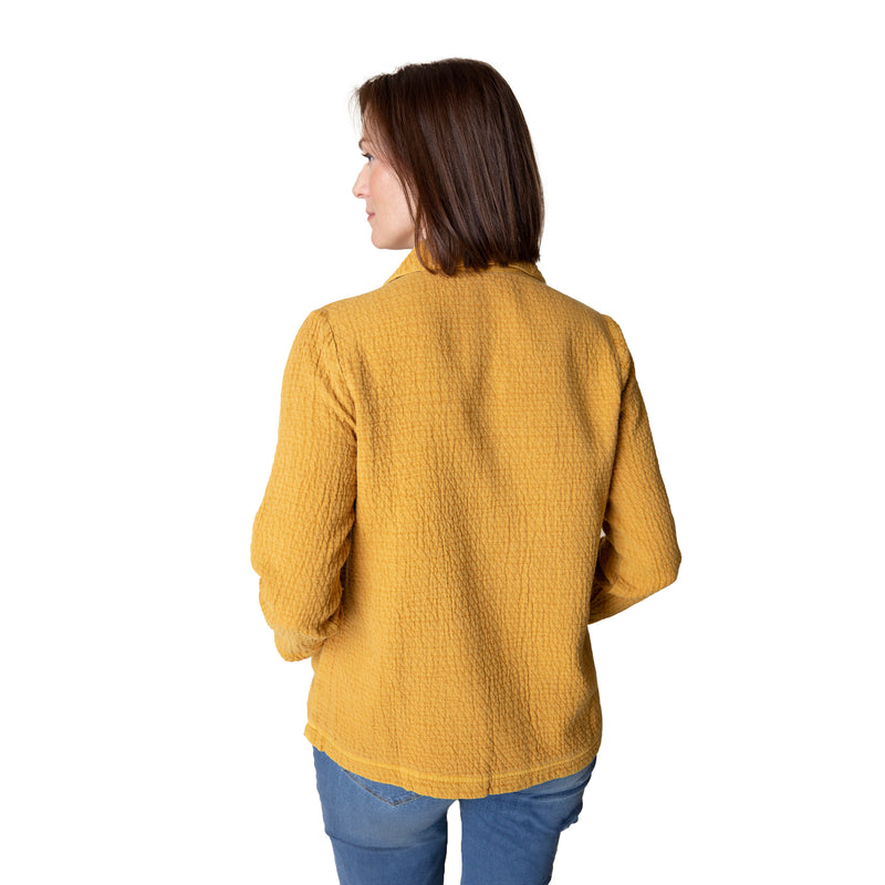 Textured Cotton Jacket in Honey - 60627HNY - Sizes L & XXL