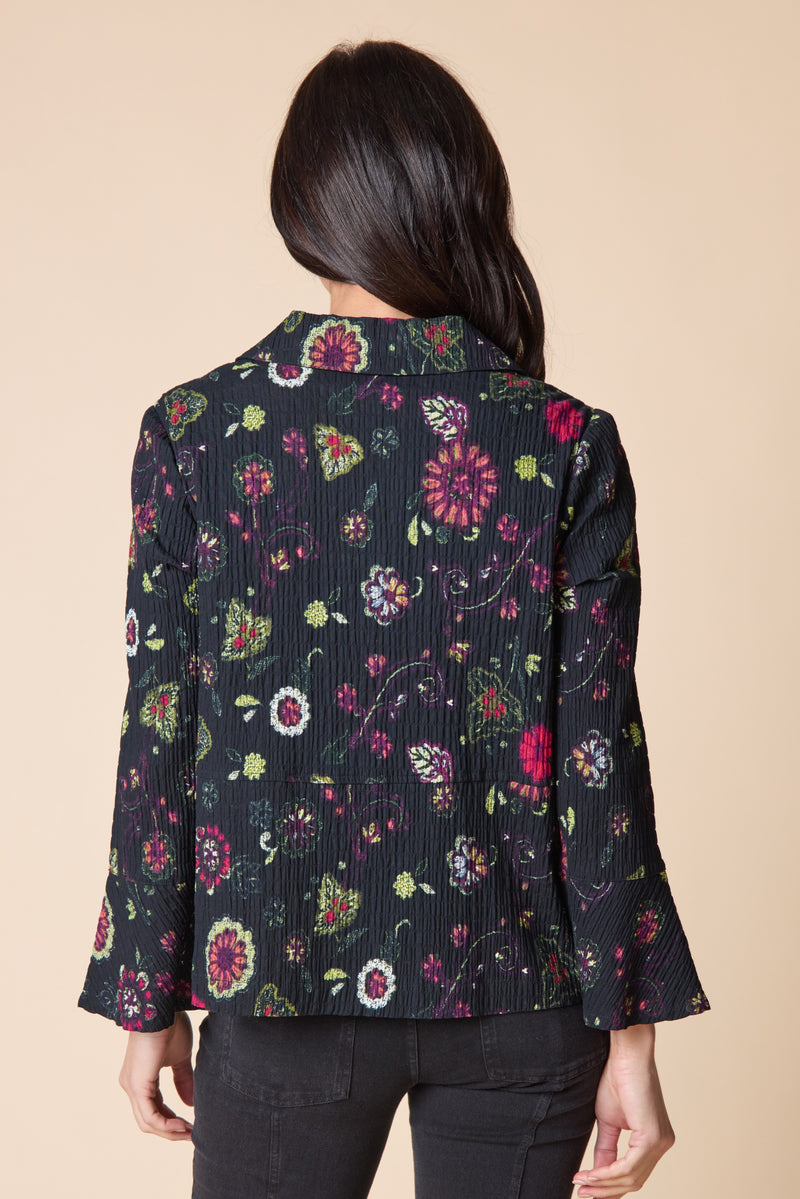 Habitat Floral Flounce Jacket - Black - image 3