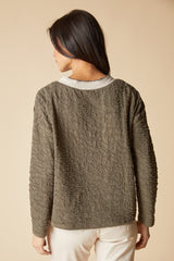 Habitat Crinkled Double Face Metro Pullover - UMBER - image 3