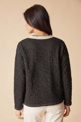 Crinkled Double Face Metro Pullover - 48111