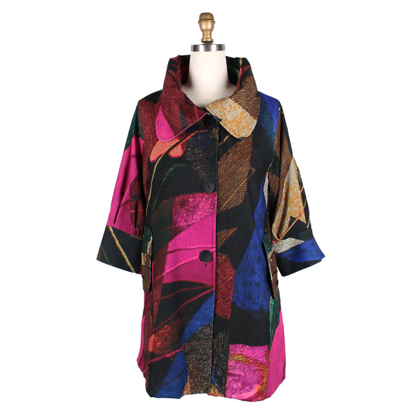 Damee Abstract-Print Swing Jacket in Multi - 4842