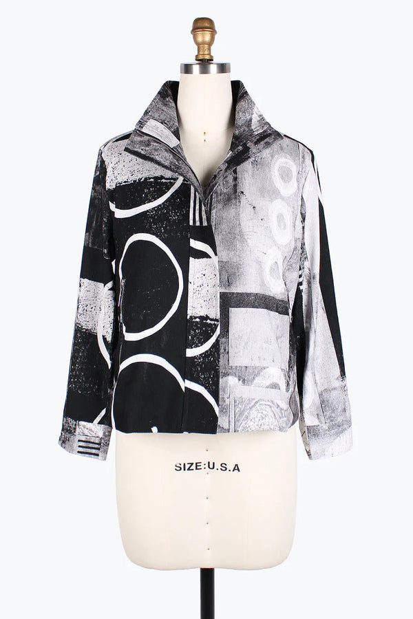 Striking Geometric Soft Micro-Cord Jacket - 4851 - Sizes L - XXL