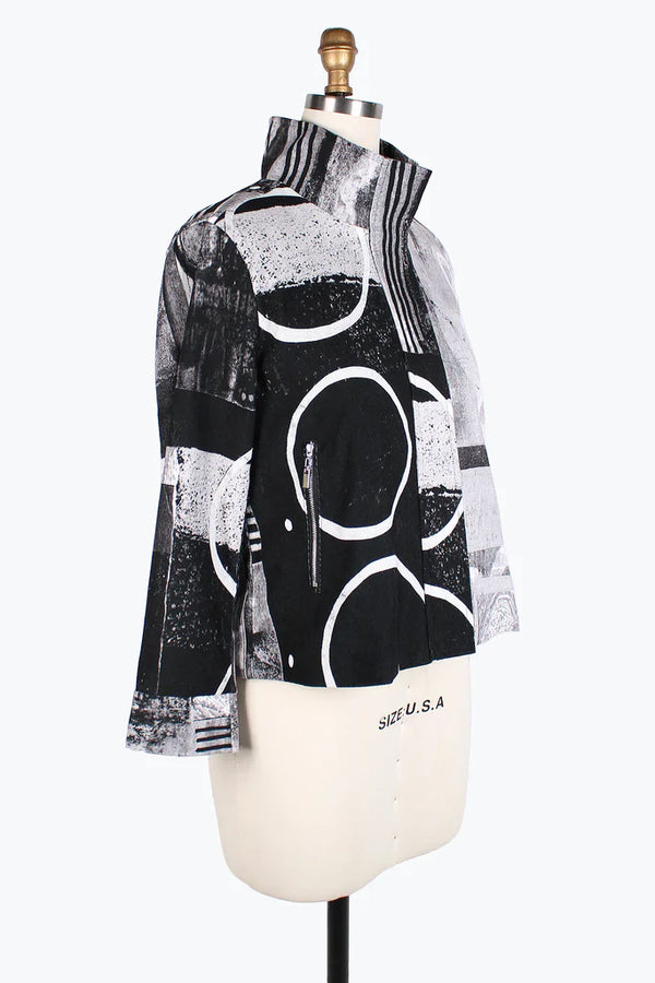 Striking Geometric Soft Micro-Cord Jacket - 4851 - Sizes L - XXL