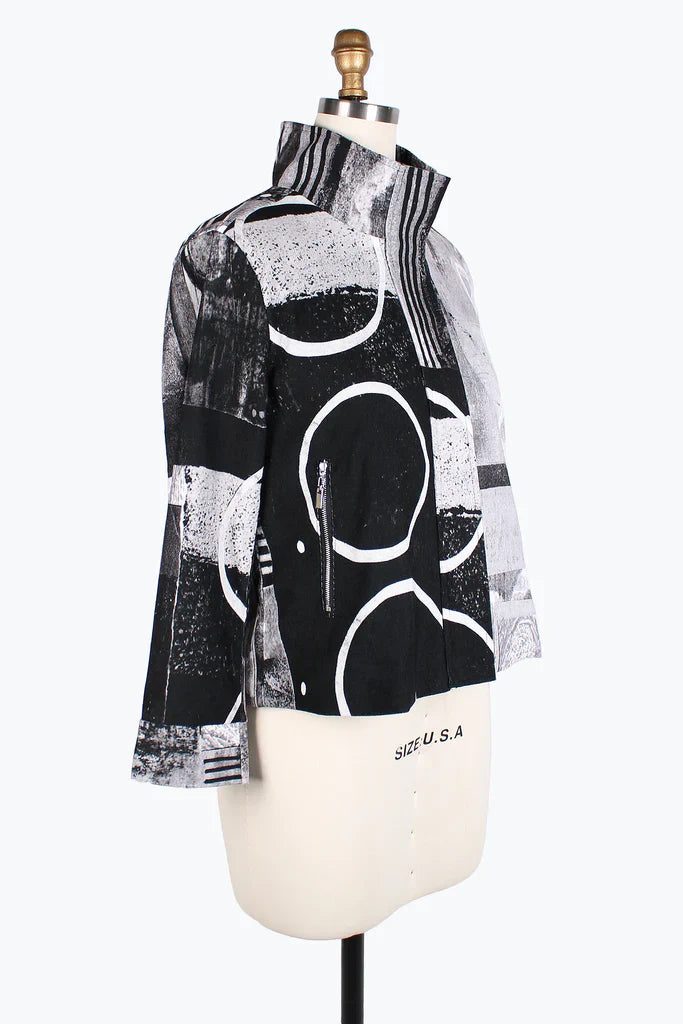 Striking Geometric Soft Micro-Cord Jacket - 4851 - Sizes L - XXL