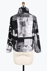 Striking Geometric Soft Micro-Cord Jacket - 4851 - Sizes L - XXL