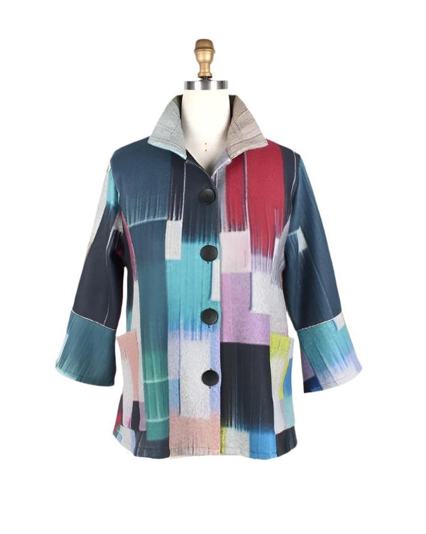 Brushstroke Colorblock Flannel Jacket - 4853 - Size L Only!