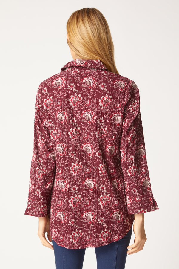 Floral Print Flounce Shirt/Jacket - 48723 - Size XXL Only!