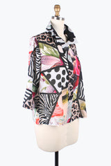 Floral & Animal Print Jacket  - 4875 - Size XXL Only