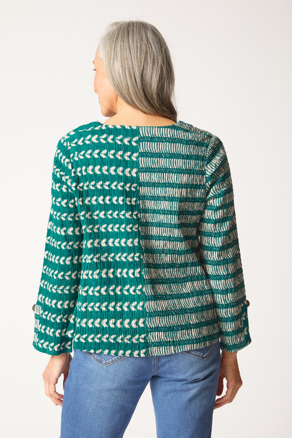 Mixed Batiks Button Pullover - 48932