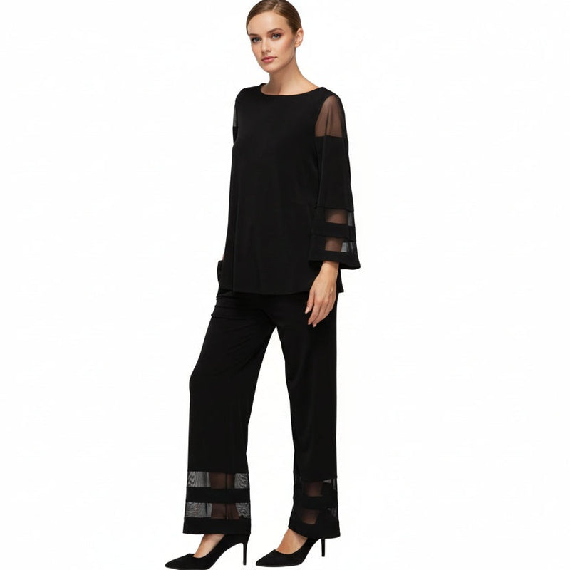 Mesh Trim Top in Black - 4896T- BLK