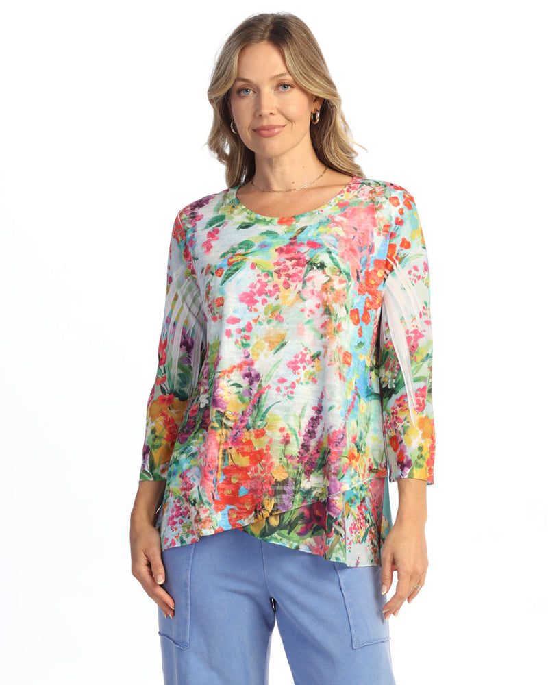 Burnout Tunic with Mesh Contrast - 49