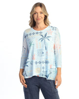 Burnout Tunic with Mesh Contrast - 49