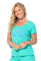 Lake Escape V-Neck Tee - 49100