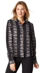 Embroidered Cotton Shaped Hem Shirt - 49224