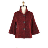 Sequin Jacket in Deep Red - 4952-RED