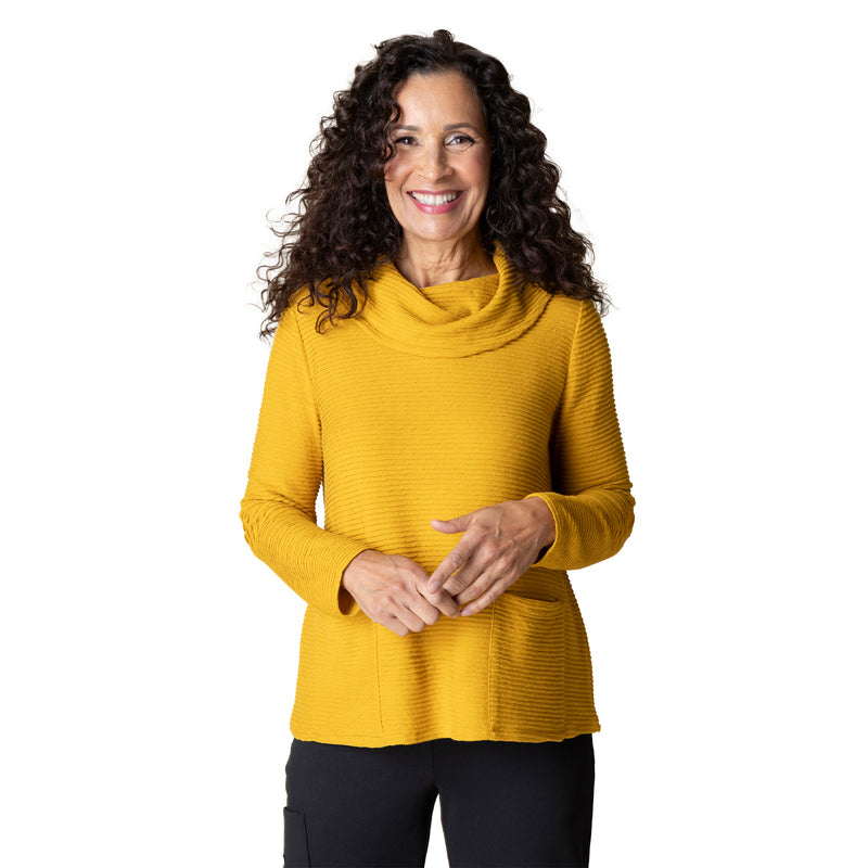 Habitat Ripple Effect Cowl Neck Pocket Top - 16010