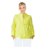 Textured Asymmetric Jacket in Neon - 6439J-NN