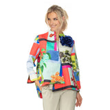 Just In! Colorblock Floral-Print Asymmetric Jacket in Multi - 7261J