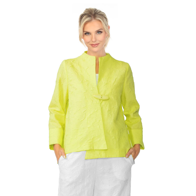 Textured Asymmetric Jacket in Neon - 6439J-NN