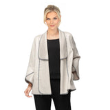 Faux Suede Open Front Jacket in Sand - 6916J