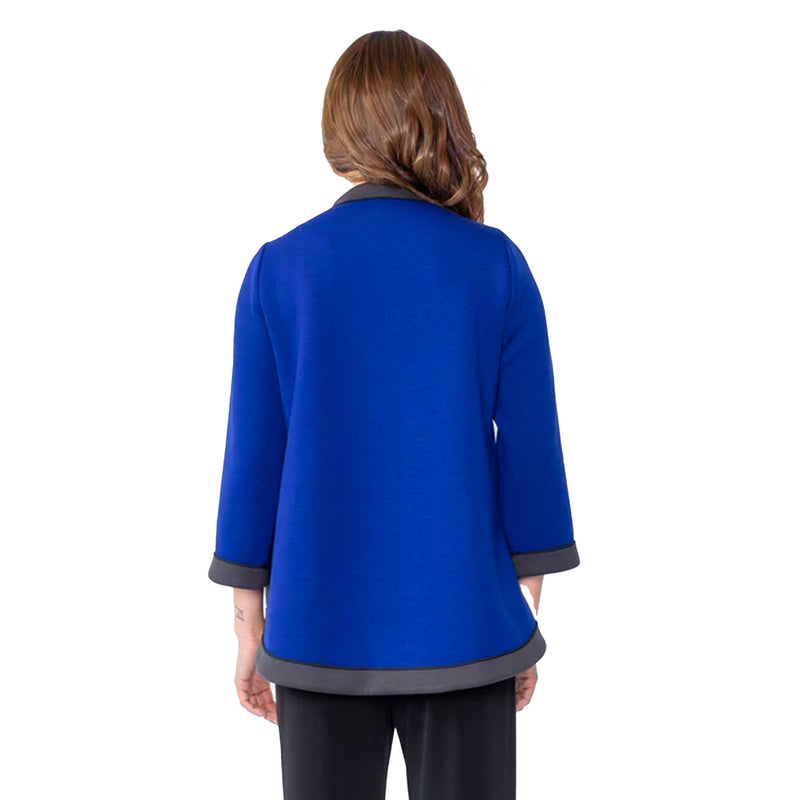 IC Collection Colorblock Merrow Jacket in Blue - 4990J-BLU