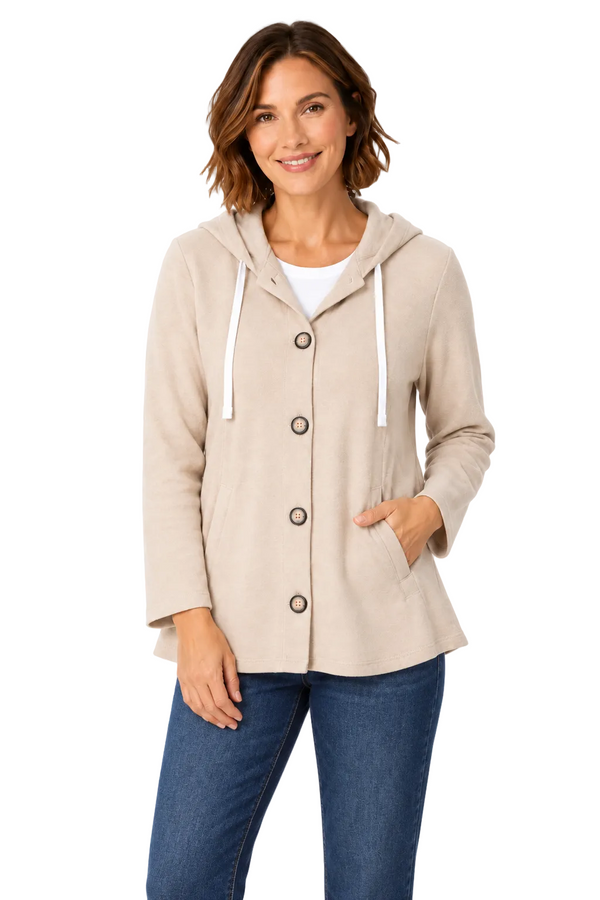 Soft Cotton Knit Hoodie - 20512