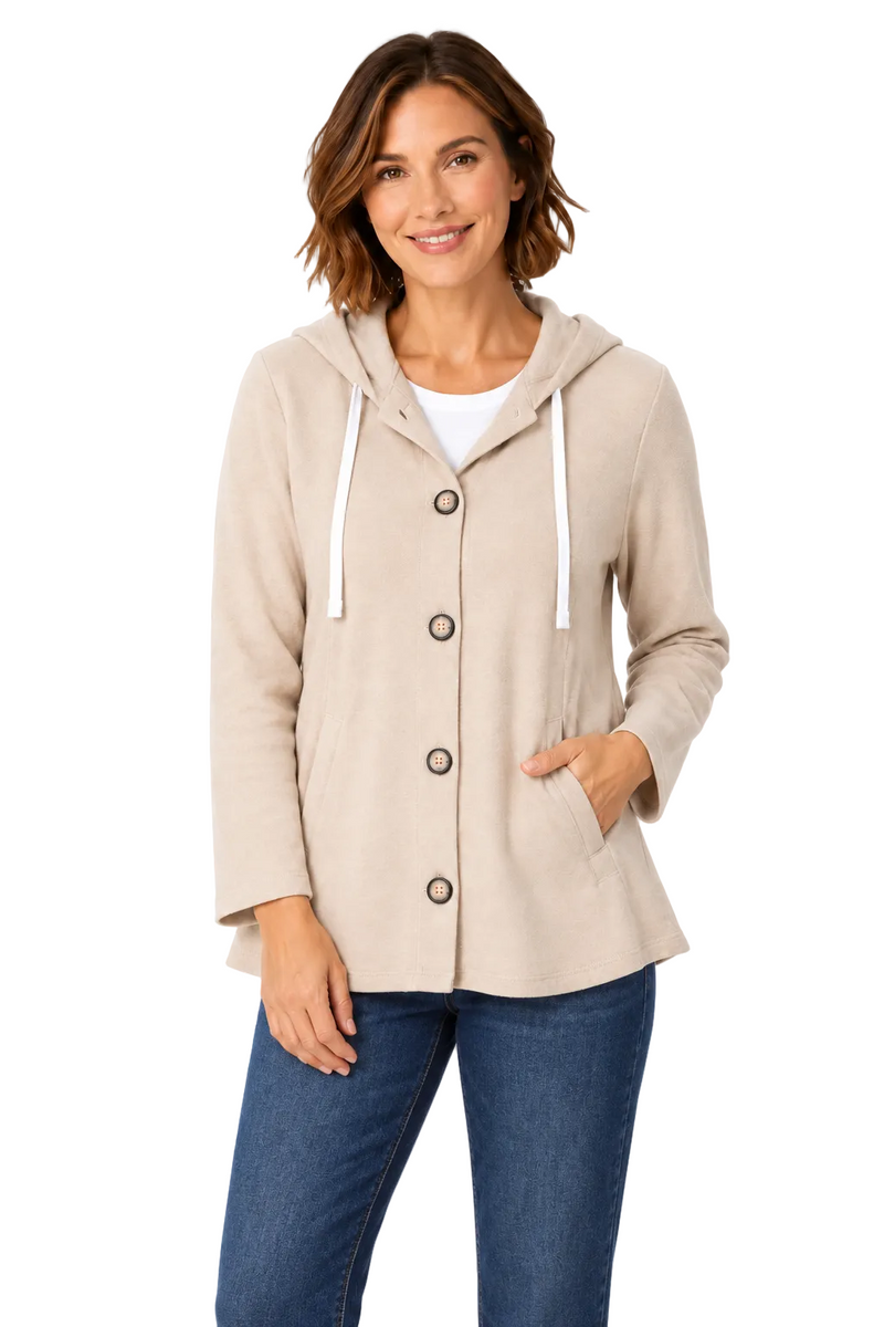Soft Cotton Knit Hoodie - 20512