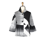 Artful Black & White Graphic Jacket - 5003-WT