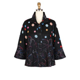Playful Polka-Dot & Scribble Jacket in Multi - 5024