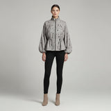 Artful Geometric Zip-Front Jacket - 5048