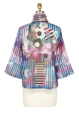 Lightweight Floral & Stripe Print Jacket - 5060