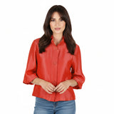 Subtle Shimmer Jacket in Coral Red - 5081-RD