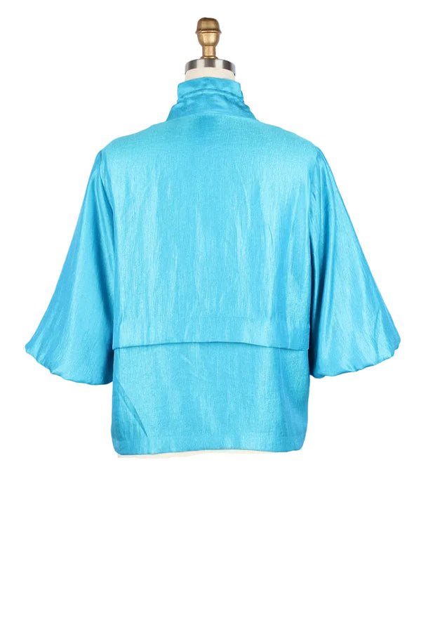 Subtle Shimmer Short Jacket in Sky Blue - 5081-SKY