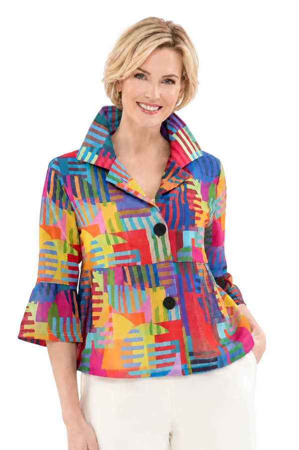 Abstract Art Print Jacket - 5090