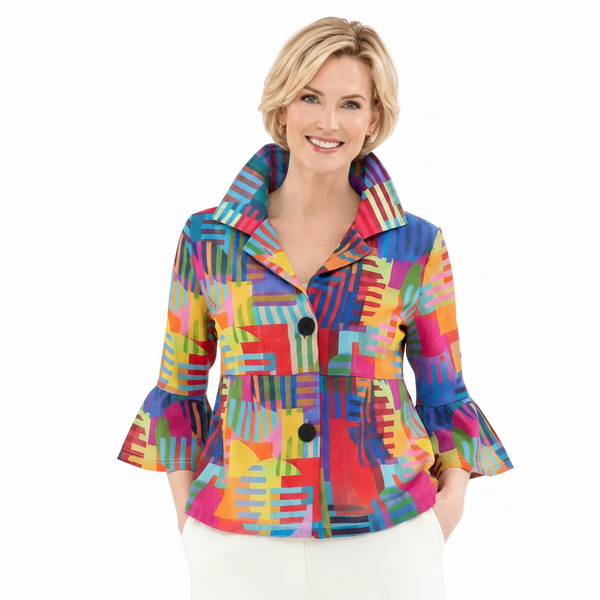Abstract Art Print Jacket - 5090