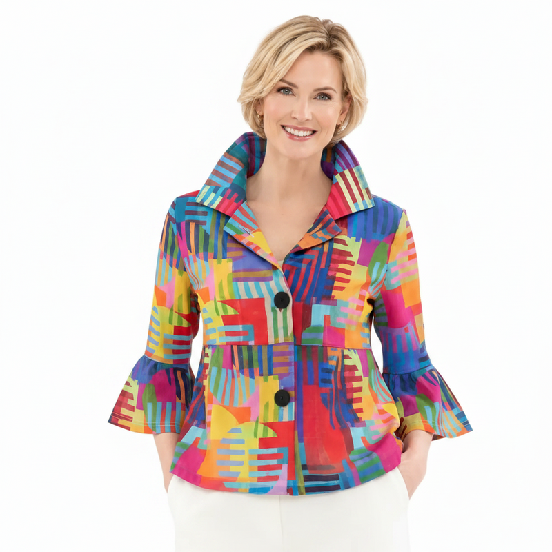 Abstract Art Print Jacket - 5090