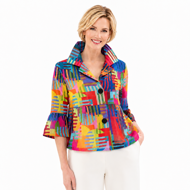 Abstract Art Print Jacket - 5090