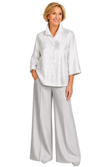 Textured Foil Jacket in Silver/White - 5093