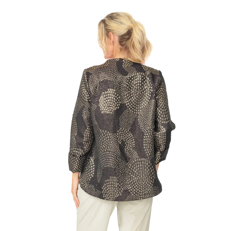 IC Collection Metallic Jacquard Asymmetric Jacket - 6706J