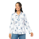 Floral-Print Pocket Shirt in Cornflower - 47445-CRN