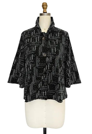 Glitter & Rhinestone Jacket in Silver - 5103-SLV