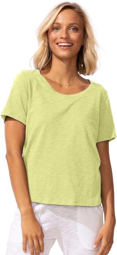Soft Peruvian Cotton Slub V-Neck Tee - 10003