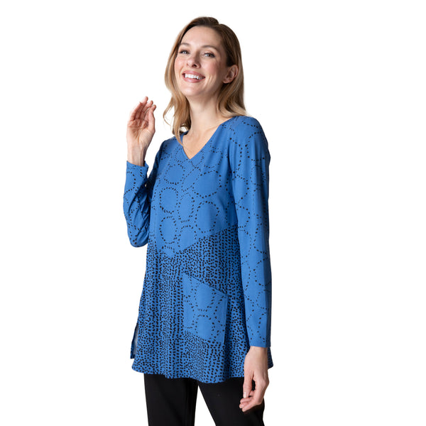 Habitat Travel Knit Circles & Dots Seamed Tunic - 55586